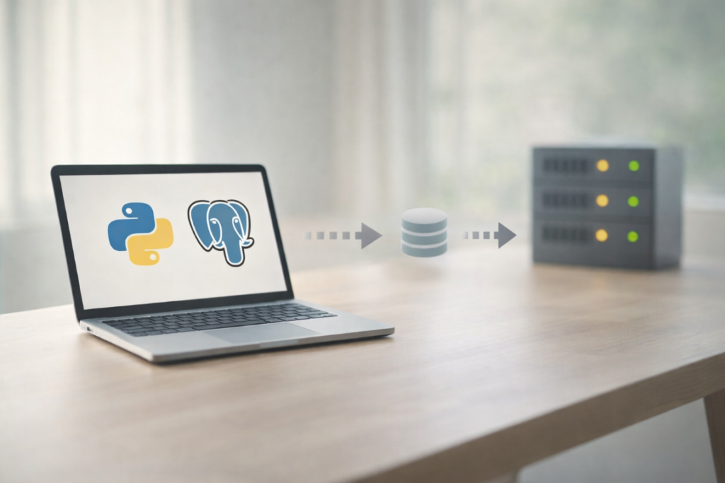 PythonとPostgreSQLをVPSで使う構成の流れ